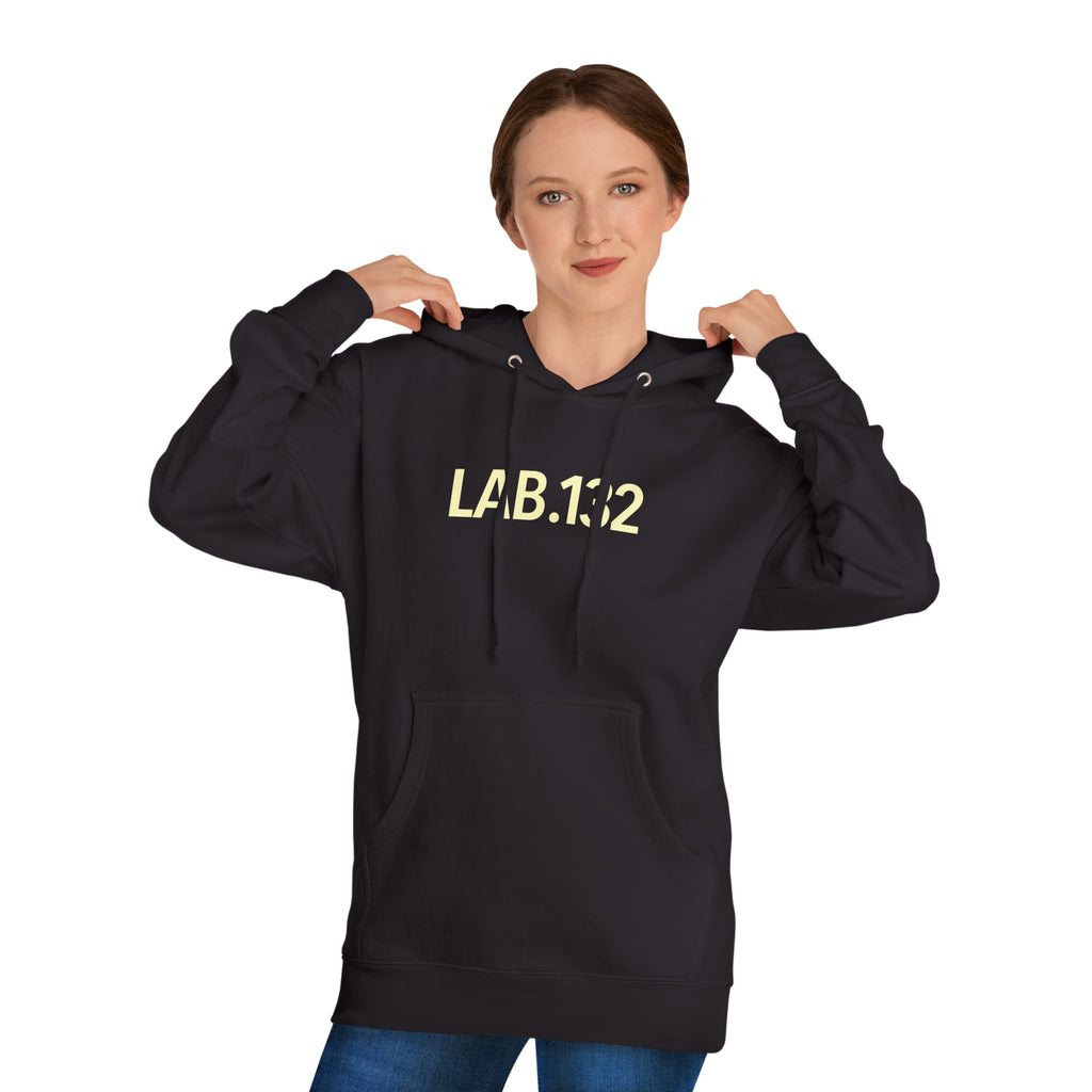 LAB.132 Hoodie — Minimalist Yellow Logo Pullover