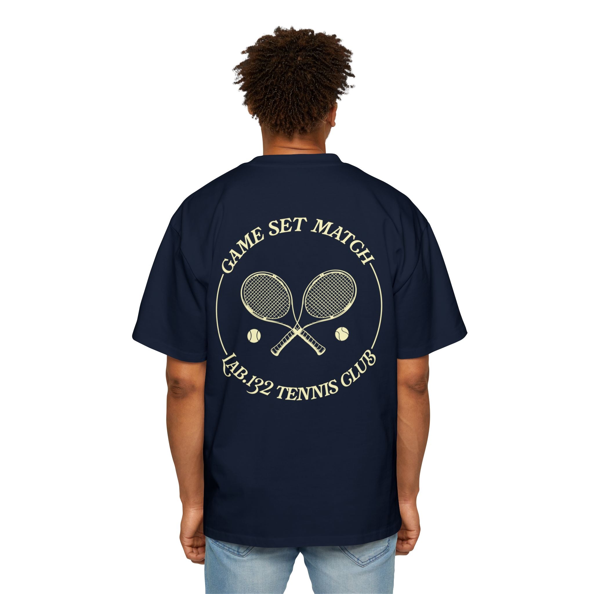 T-Shirt — 'Game Set Match' Oversized Graphic Tee