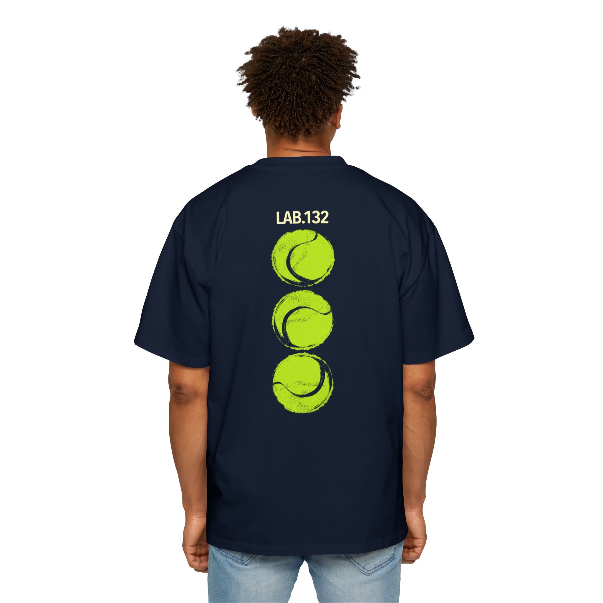 T-Shirt — LAB.132 Neon Tennis Balls Oversized Graphic Tee