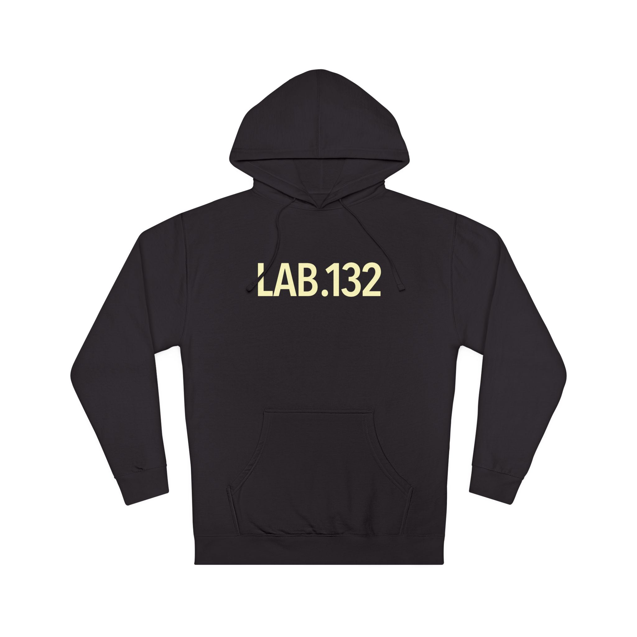 LAB.132 Hoodie — Minimalist Yellow Logo Pullover