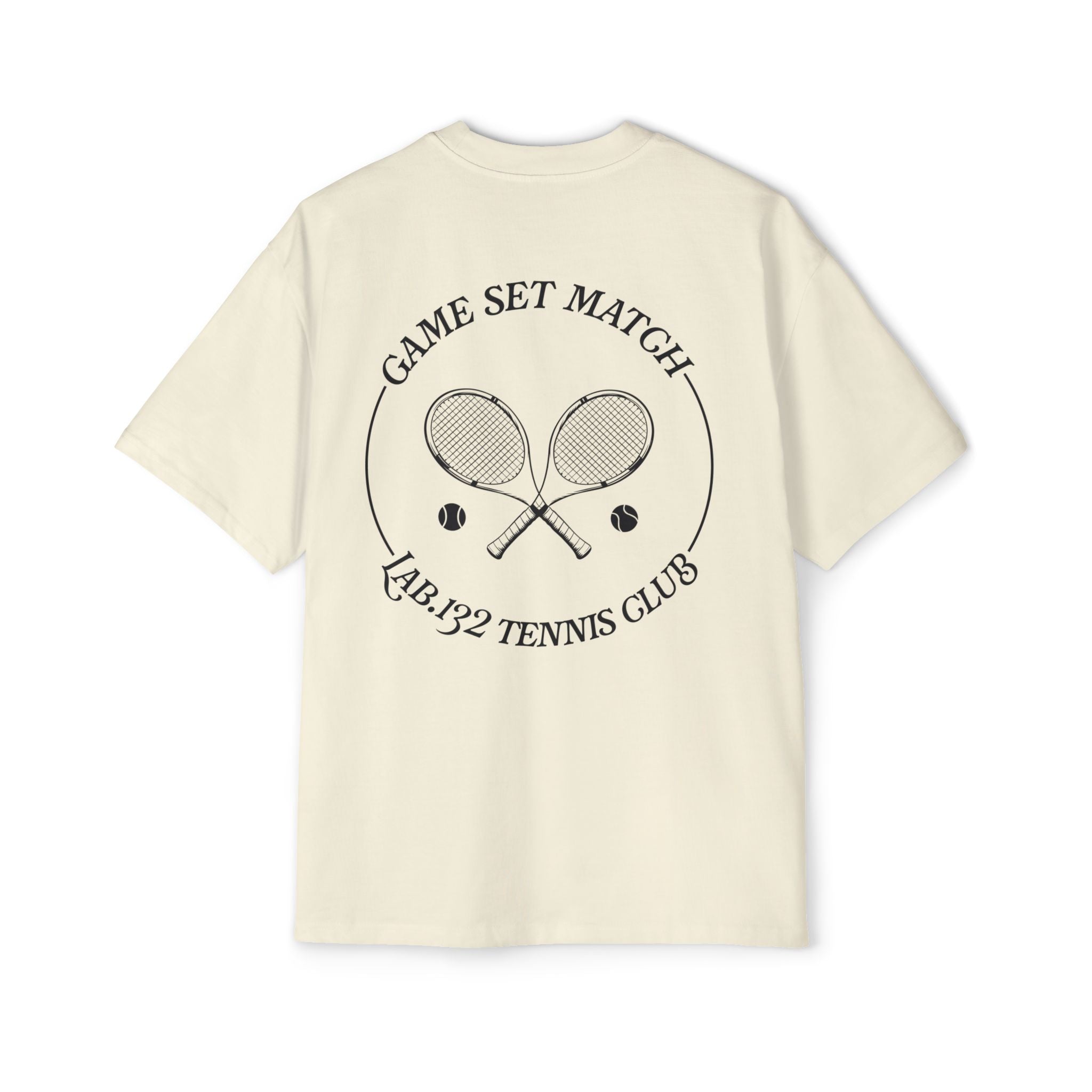 T-Shirt — 'Game Set Match' Oversized Graphic Tee