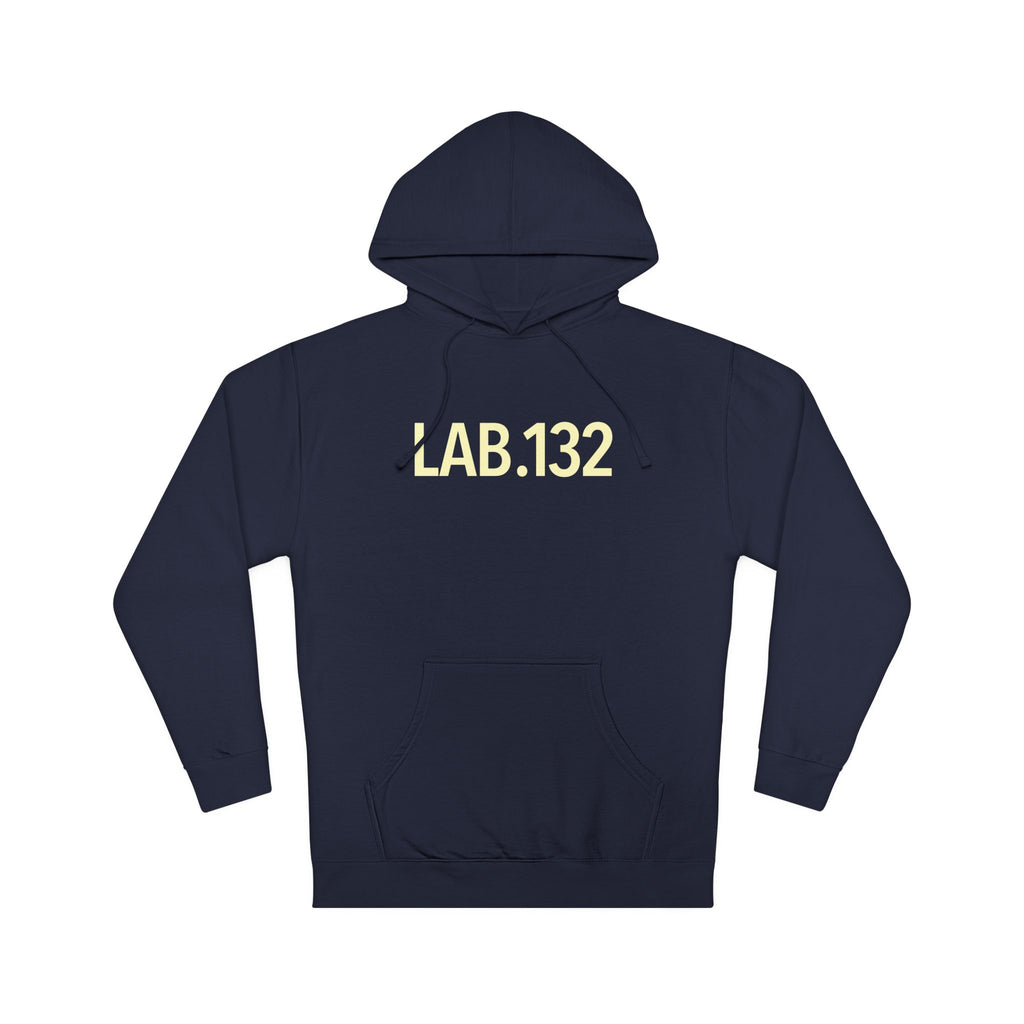 LAB.132 Hoodie — Minimalist Yellow Logo Pullover