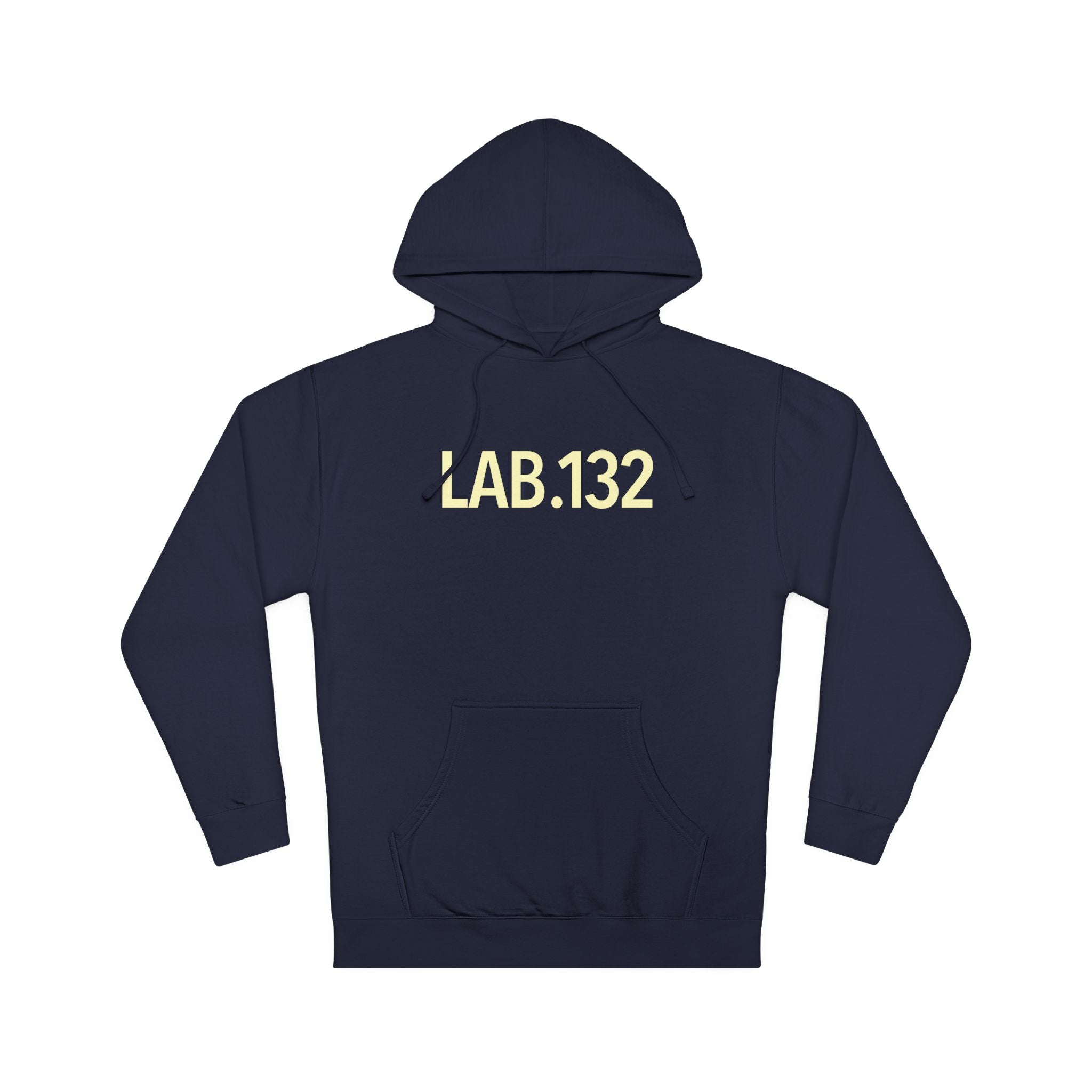LAB.132 Hoodie — Minimalist Yellow Logo Pullover